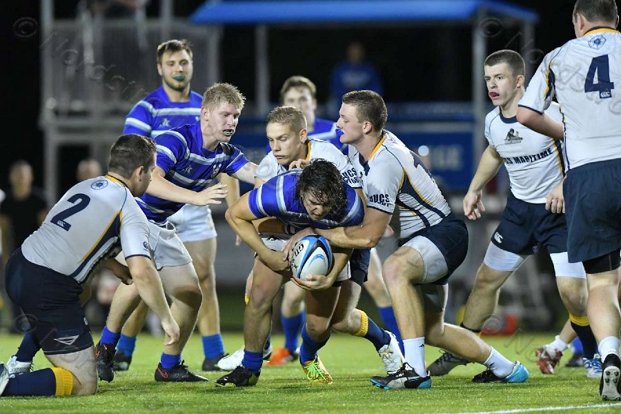 Wheaton Men\'s Rugby vs Mass Maritime.  Photo by Keith Nordstrom